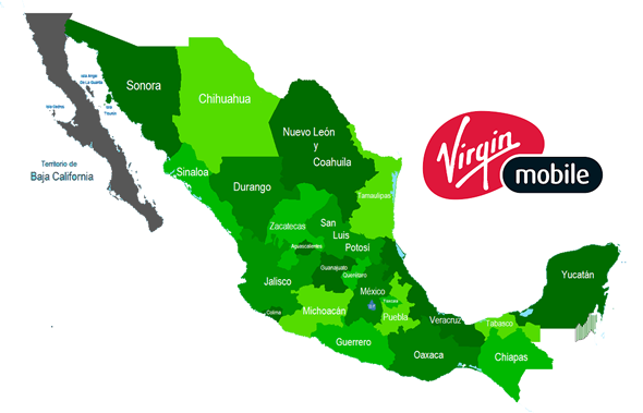 mapa de cobertura de virgin mobile en méxico