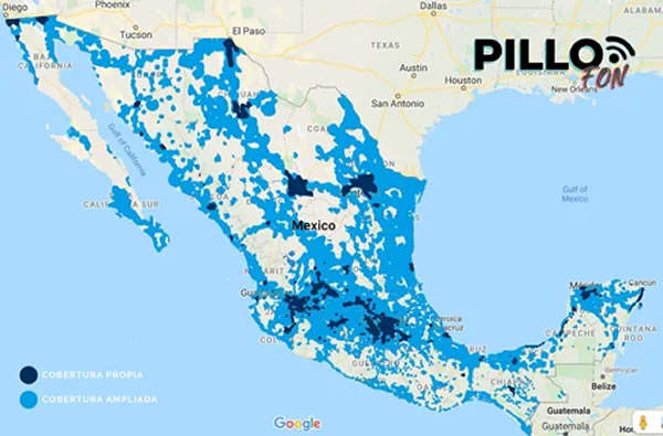 mapa de cobertura de pillfon mexico