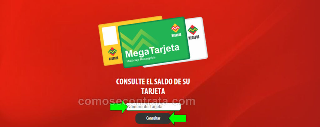 cómo consultar saldo tarjeta megabús colombia