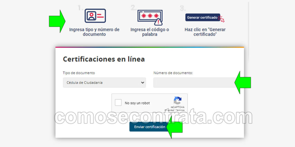 imagen del formulario de sacar y descargar el certificado de pensiones y cesantías de colfondos colombia