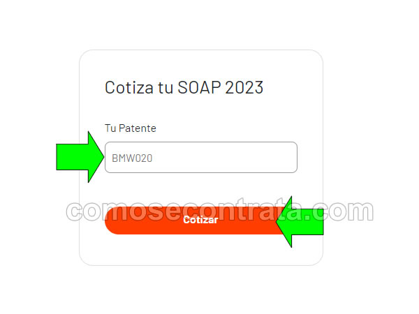 imagen del formulario para cotizar soap entel chile online